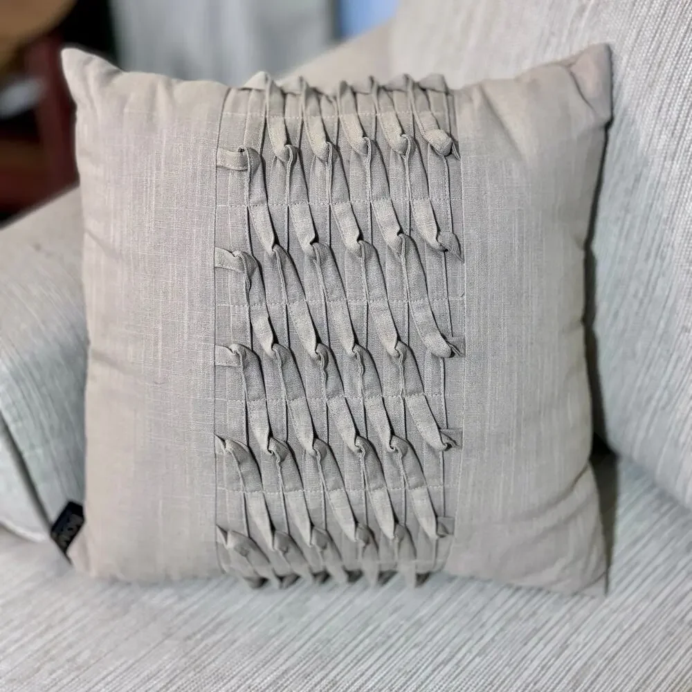 Bombay Company Knotted Detail Throw Pillow Beige 16